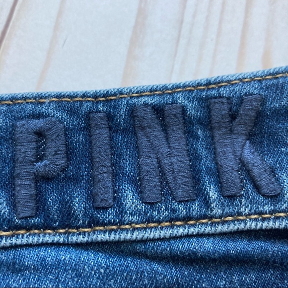 PINK Womens Blue Denim Jean Shorts Size 4 - Picture 8 of 16